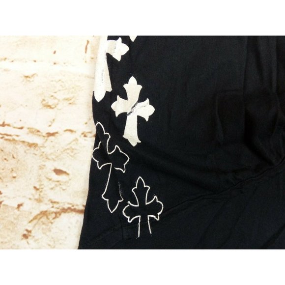 291 Venice Womens Black Restless Hearts Cross back Tank Crosses Size 2 Goth Rock - Picture 11 of 12